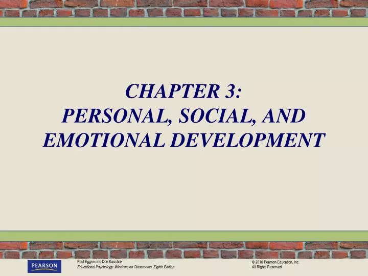 chapter 3 personal social and emotional development