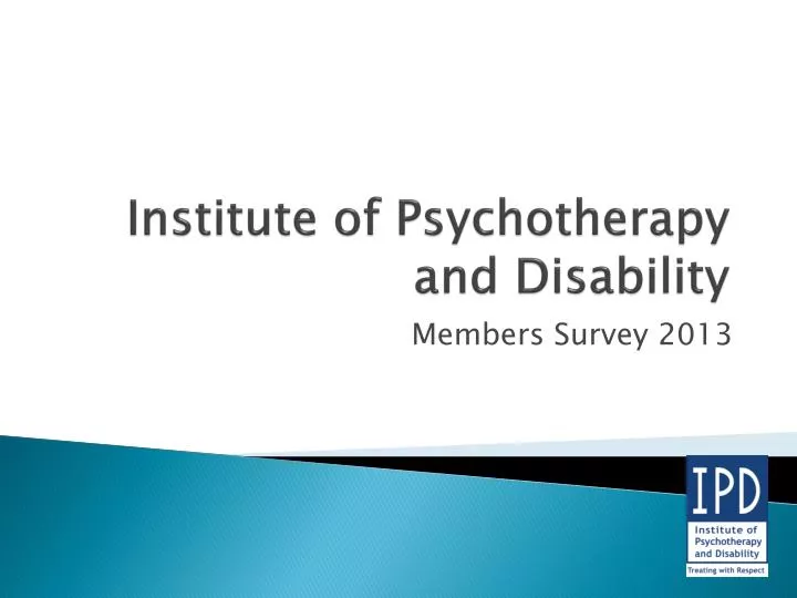institute of psychotherapy and disability