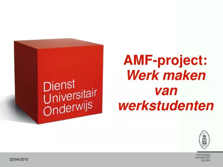 amf project werk maken van werkstudenten