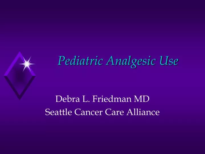pediatric analgesic use