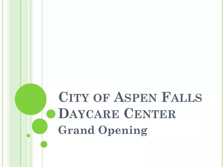 city of aspen falls daycare center