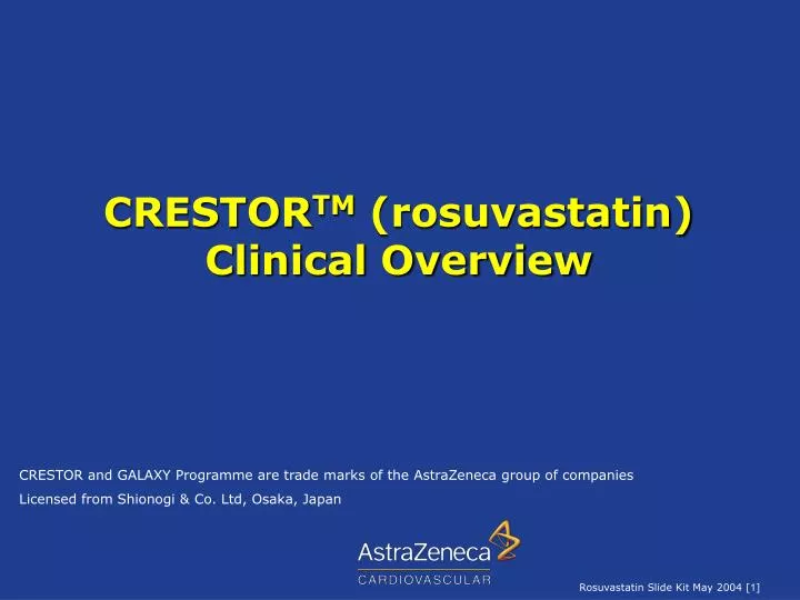 crestor tm rosuvastatin clinical overview