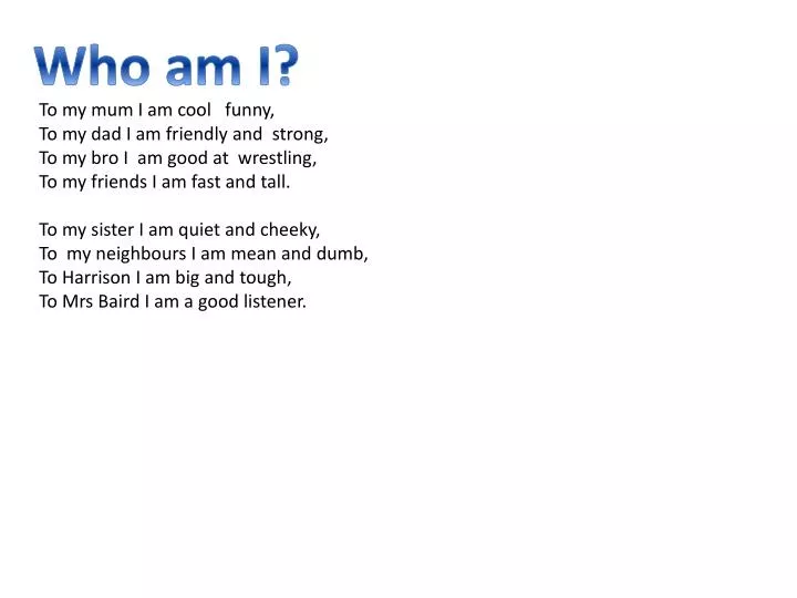 presentation about who am i