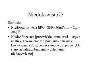 niedokrwisto