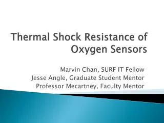 Thermal Shock Resistance of Oxygen Sensors