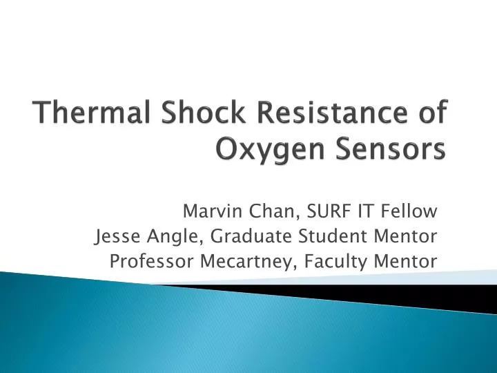 thermal shock resistance of oxygen sensors