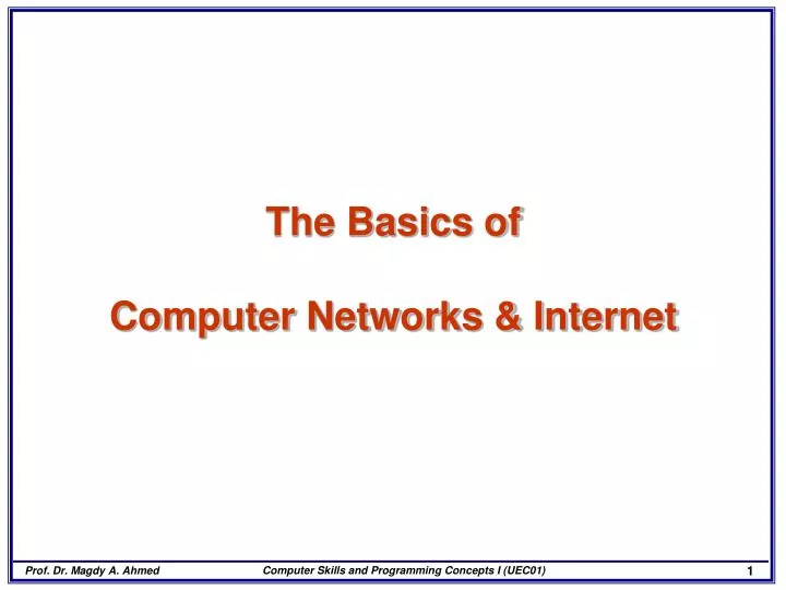 the basics of computer networks internet
