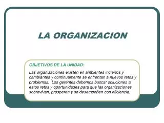 la organizacion