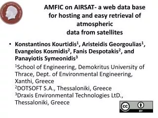 amfic on airsat a web data base for hosting and easy retrieval of atmospheric data from satellites