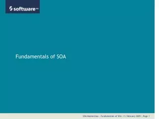 Fundamentals of SOA