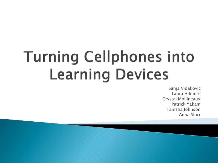 turning cellphones into learning devices