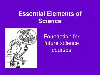 Essential Elements of Science