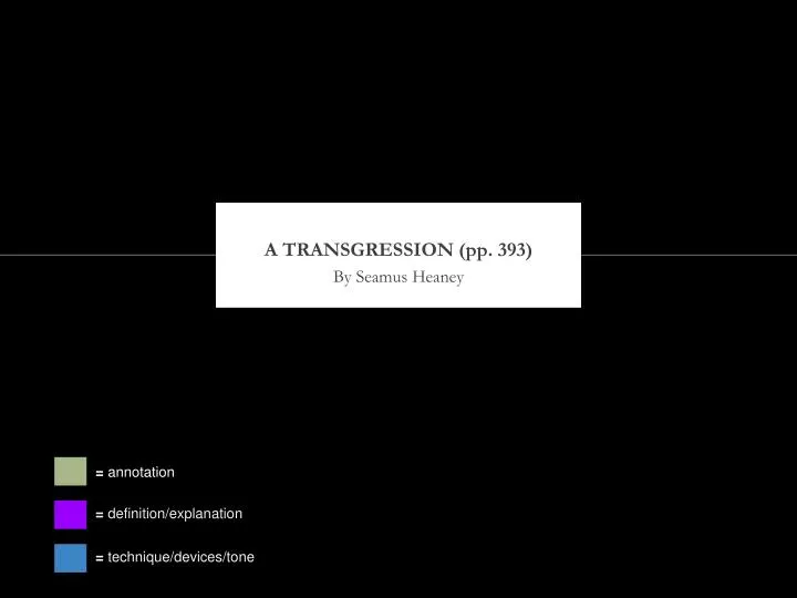 a transgression pp 393