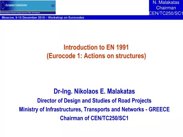 introduction to en 1991 eurocode 1 actions on structures