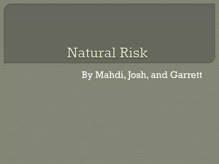natural risk