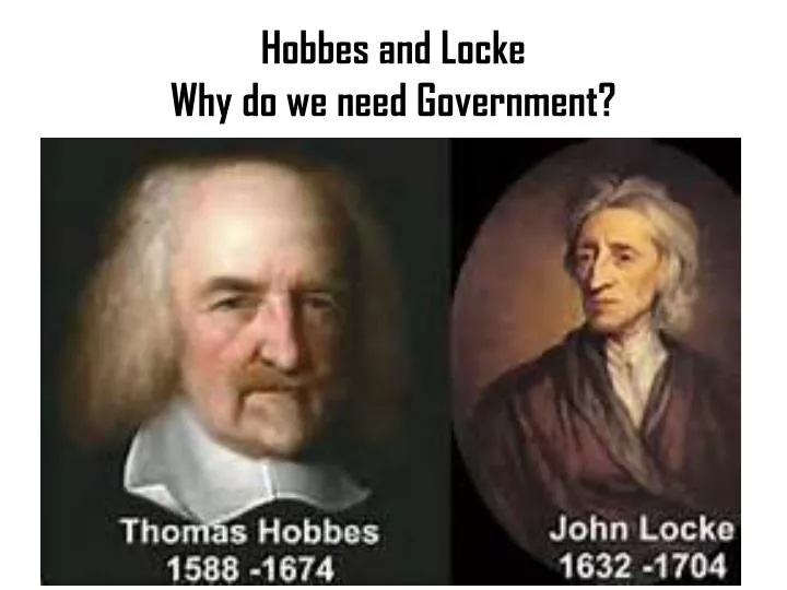 hobbes and locke why do we need government