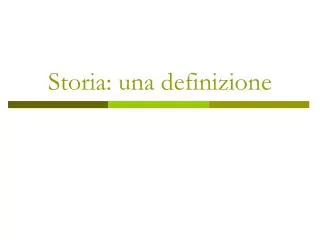 storia una definizione