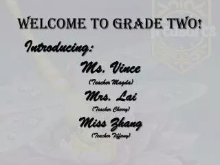 Welcome to Grade Two!