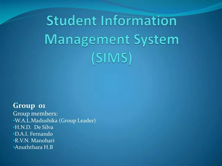 student information management system sims