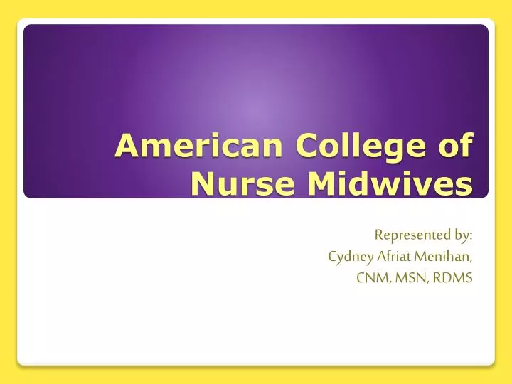 american college of nurse midwives