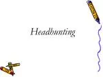 Headhunting - slide 1