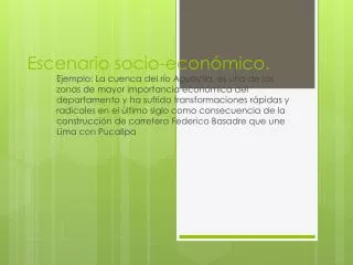 escenario socio econ mico