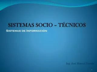 sistemas socio t cnicos