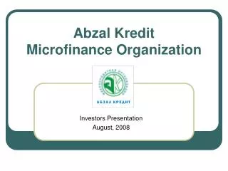 Abzal Kredit Microfinance Organization