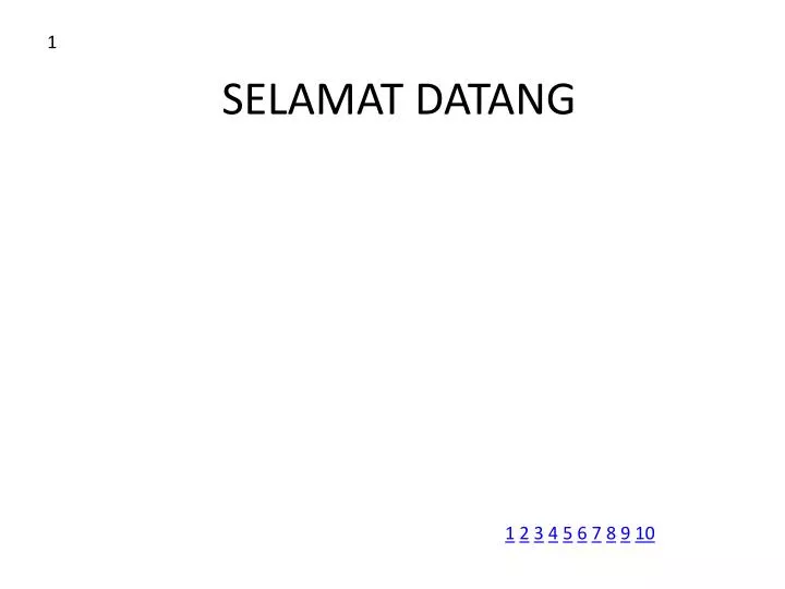 selamat datang