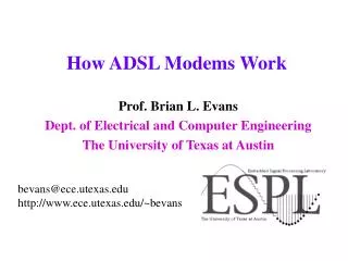 How ADSL Modems Work