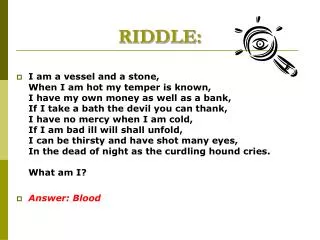 RIDDLE: