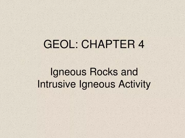 geol chapter 4