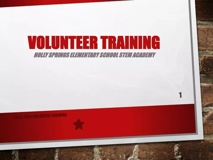 volunteer training holly springs elementary school stem academy