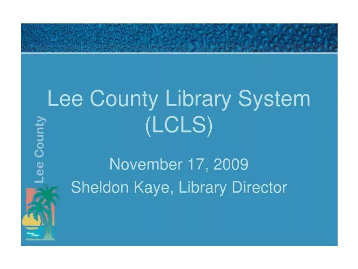 lee county library system lcls