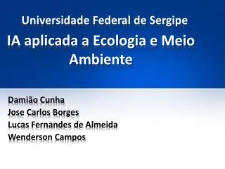 ia aplicada a ecologia e meio ambiente