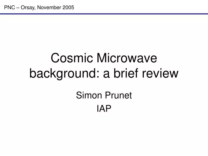 cosmic microwave background a brief review