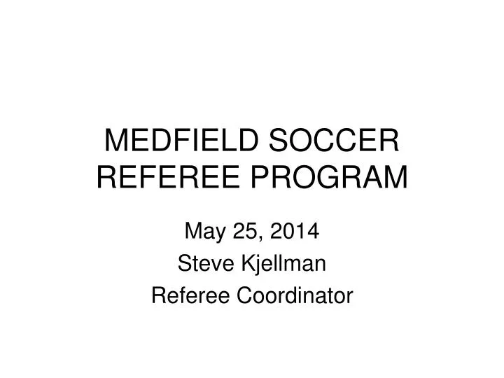 medfield soccer referee program