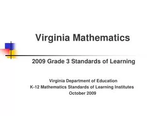 Virginia Mathematics