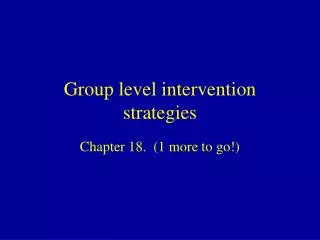 PPT - Public Health Intervention Strategies PowerPoint Presentation ...