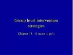 Group level intervention strategies - slide 1