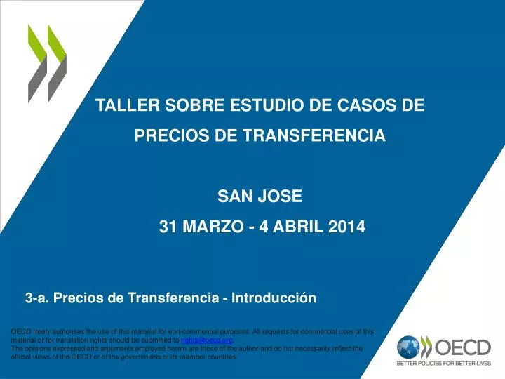 taller sobre estudio de casos de precios de transferencia san jose 31 marzo 4 abril 2014