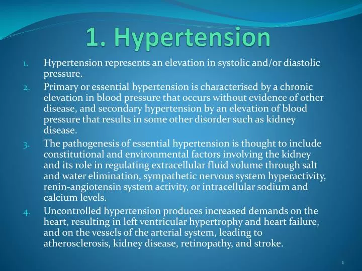 1 hypertension