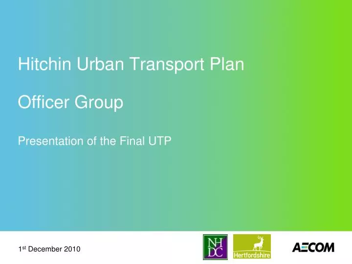 hitchin urban transport plan officer group
