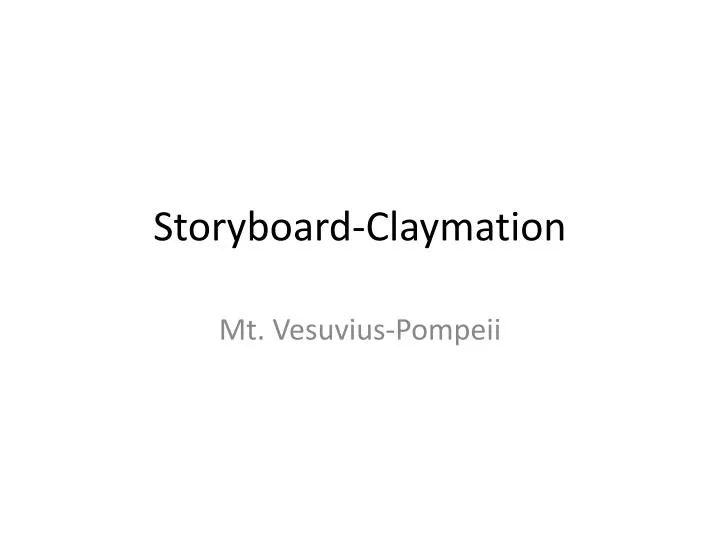 storyboard claymation