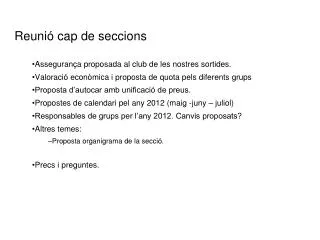reuni cap de seccions