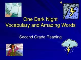 One Dark Night Vocabulary and Amazing Words