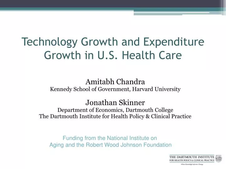 technology growth and expenditure growth in u s health care