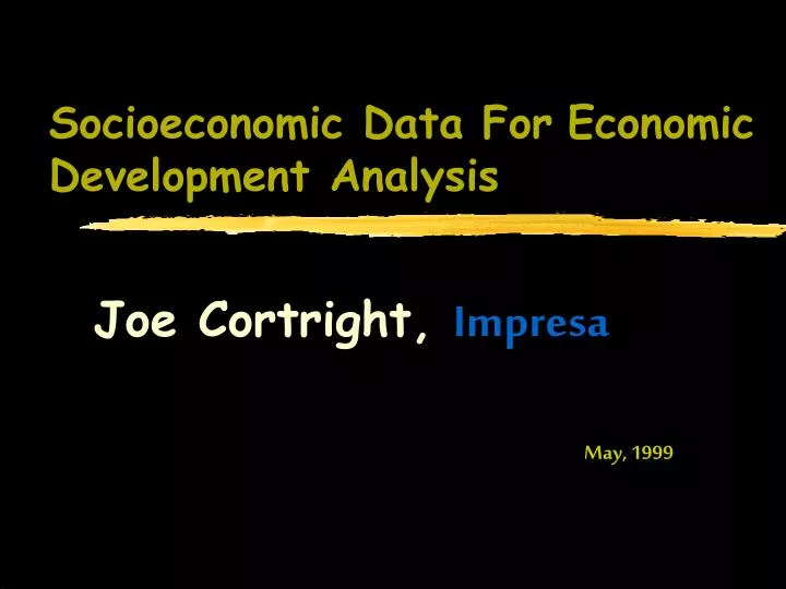socioeconomic data for economic development analysis