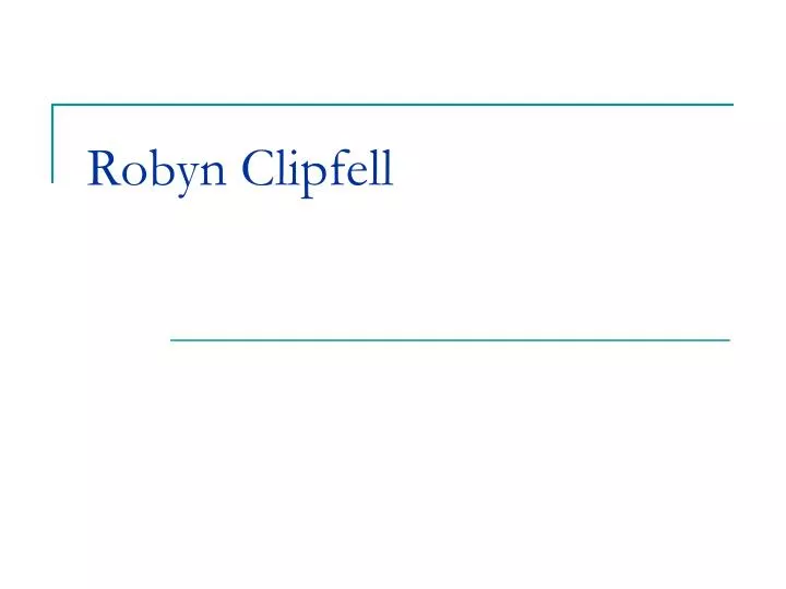 robyn clipfell