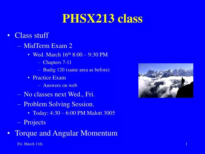 phsx213 class